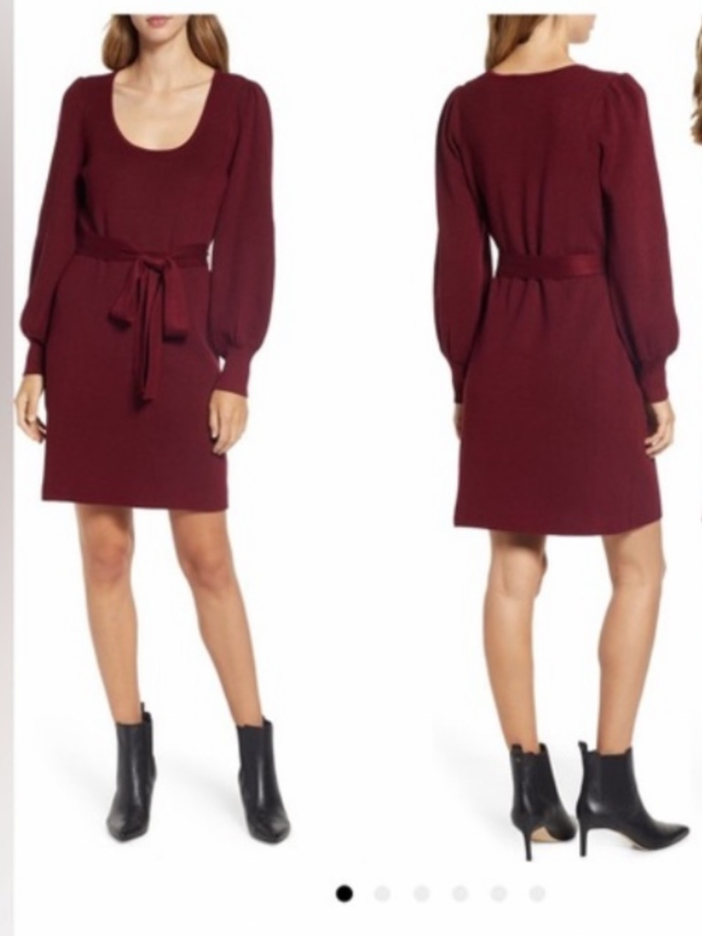 Sam Edelman - Sweater Dress, Burgundy, S